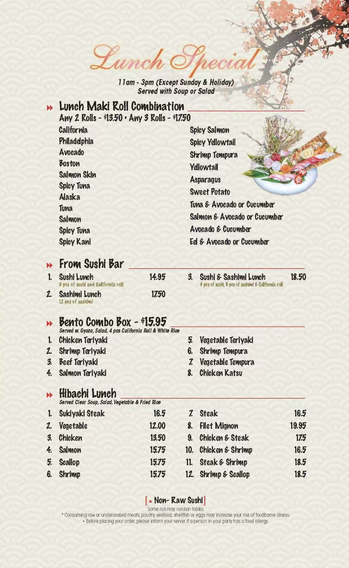 Menu lunch 2026