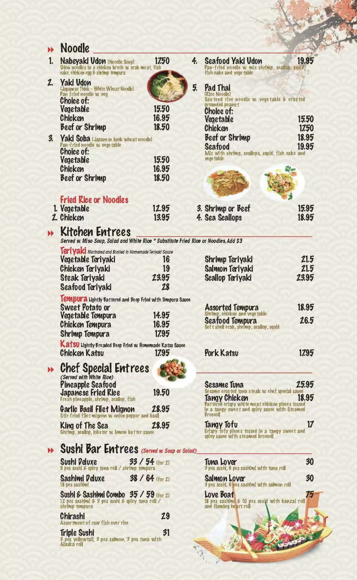 Menu noodles 2026